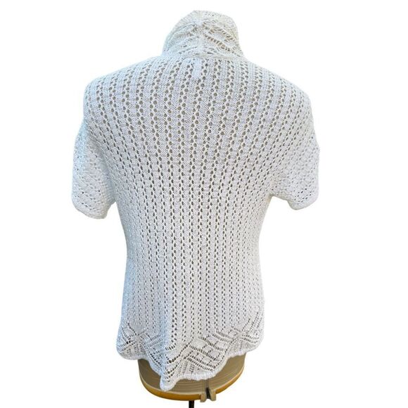 Chico’s Open Front Knit Cardigan High Neck Sz. 1 (Small) Lightweight Packable - Picture 5 of 8